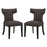 Curve Dining Side Chair Fabric Set of 2 2741-BRN-SET