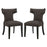 Curve Set of 2 Fabric Dining Side Chair 2741-BRN-SET