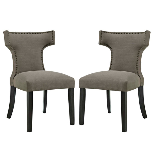 Curve Dining Side Chair Fabric Set of 2 2741-GRA-SET