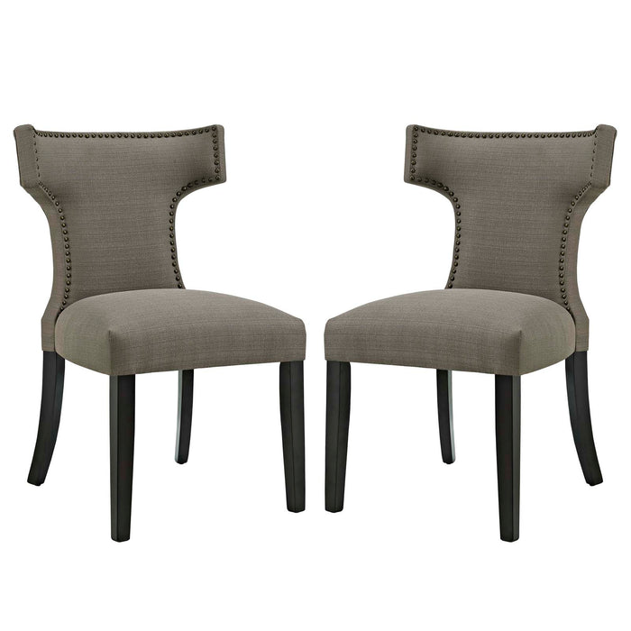 Curve Dining Side Chair Fabric Set of 2 2741-GRA-SET