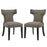 Curve Set of 2 Fabric Dining Side Chair 2741-GRA-SET