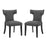 Curve Dining Side Chair Fabric Set of 2 2741-GRY-SET