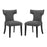 Curve Set of 2 Fabric Dining Side Chair 2741-GRY-SET