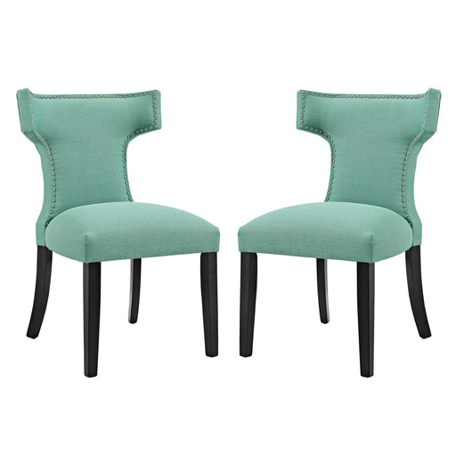 Curve Dining Side Chair Fabric Set of 2 2741-LAG-SET