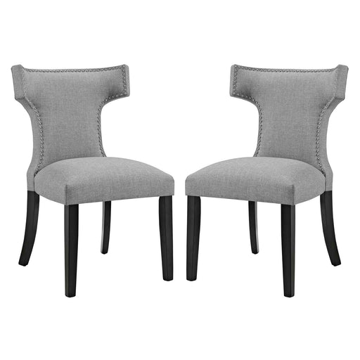 Curve Dining Side Chair Fabric Set of 2 2741-LGSET