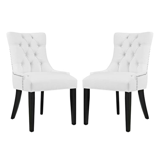 Regent Dining Side Chair Vinyl Set of 2 2742-WHI-SET