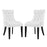 Regent Dining Side Chair Vinyl Set of 2 2742-WHI-SET