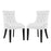 Regent Set of 2 Vinyl Dining Side Chair 2742-WHI-SET