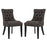 Regent Dining Side Chair Fabric Set of 2 2743-BRN-SET