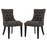 Regent Set of 2 Fabric Dining Side Chair 2743-BRN-SET