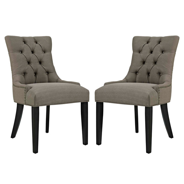 Regent Dining Side Chair Fabric Set of 2 2743-GRA-SET