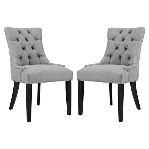 Regent Set of 2 Fabric Dining Side Chair 2743-LGR-SET