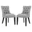 Regent Set of 2 Fabric Dining Side Chair 2743-LGR-SET