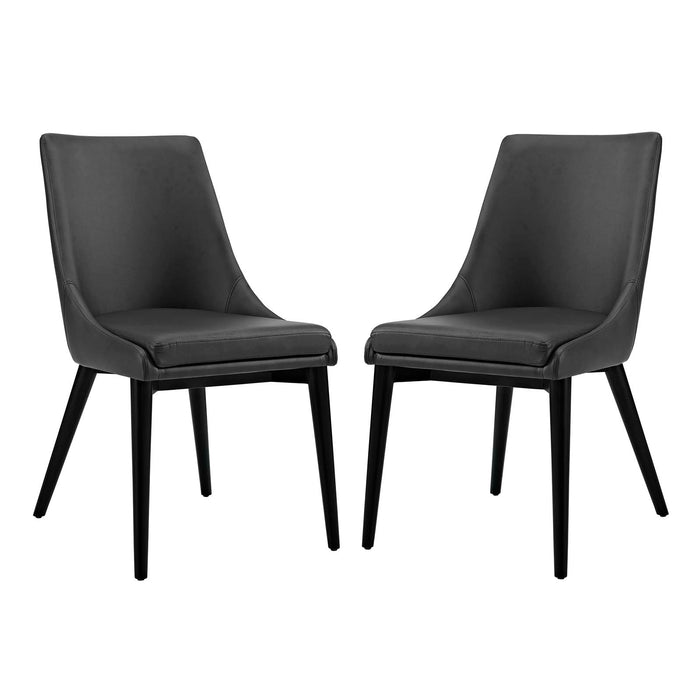 Viscount Dining Side Chair Vinyl 
Set of 2 2744-BLK-SET