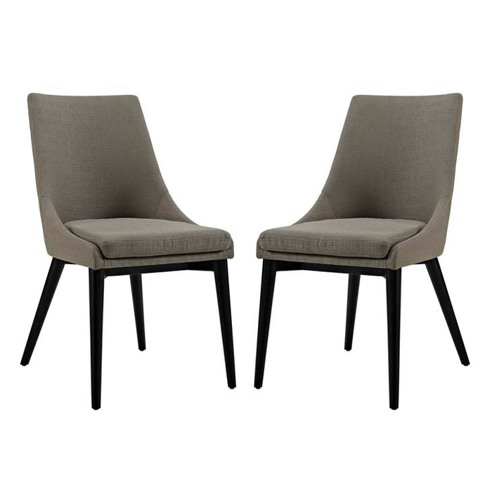 Viscount Set of 2 Fabric Dining Side Chair 2745-GRA-SET