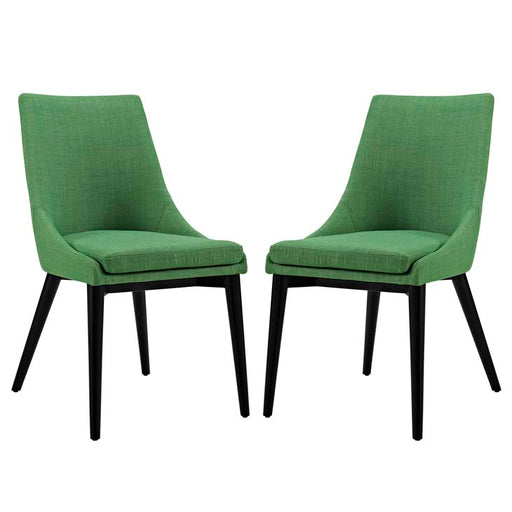 Viscount Set of 2 Fabric Dining Side Chair 2745-GRN-SET