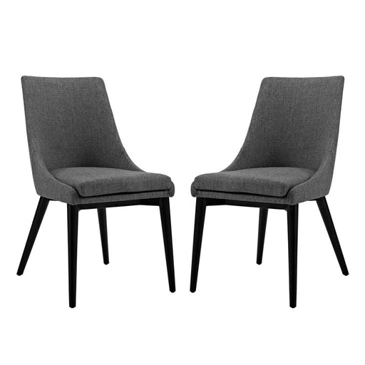 Viscount Set of 2 Fabric Dining Side Chair 2745-GRY-SET