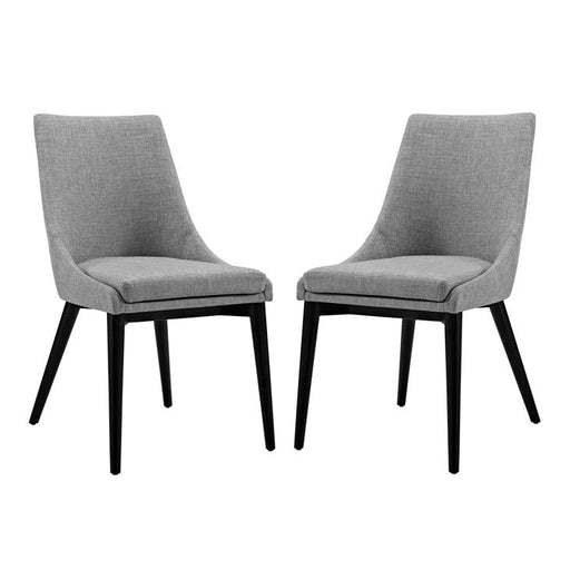 Viscount Set of 2 Fabric Dining Side Chair 2745-LGR-SET