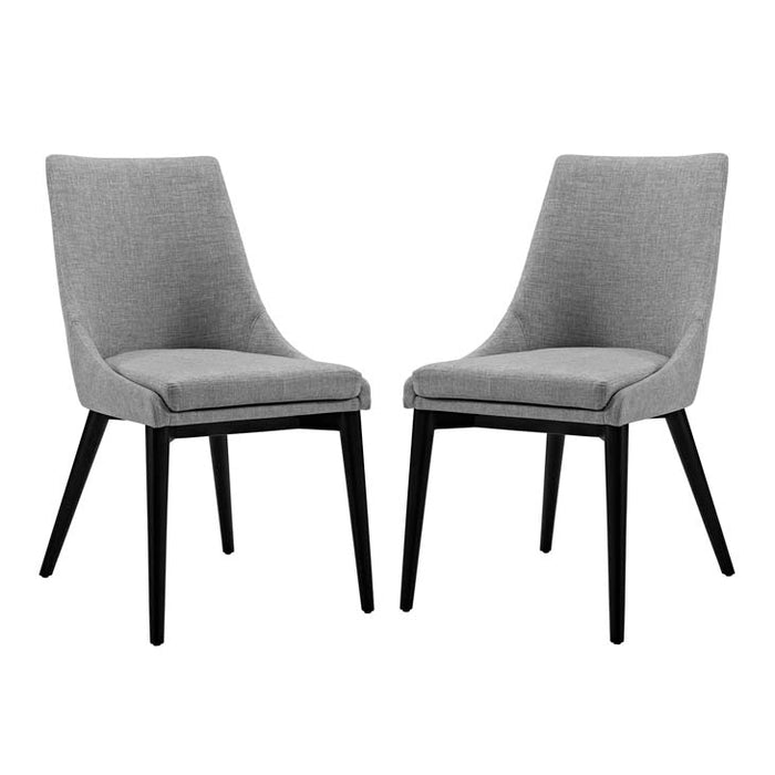 Viscount Set of 2 Fabric Dining Side Chair 2745-LGR-SET