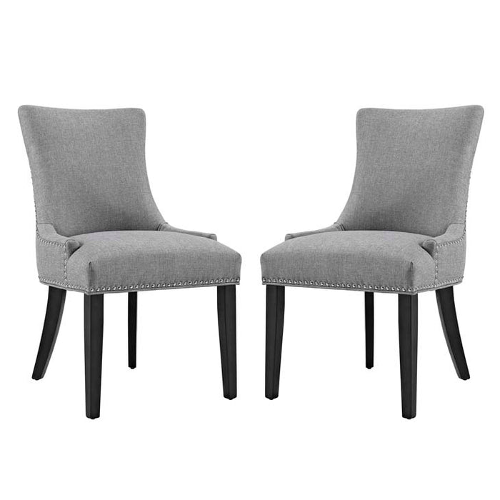 Marquis Set of 2 Fabric Dining Side Chair 2746-LGR-SET