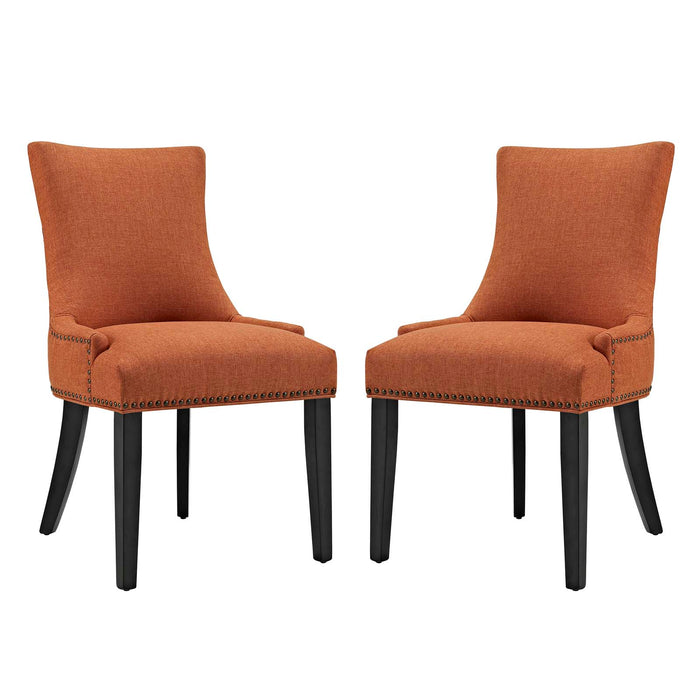 Marquis Dining Side Chair Fabric Set of 2 2746-ORA-SET