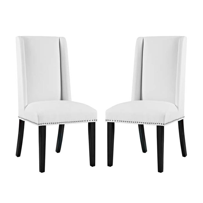 Baron Set of 2 Vinyl Dining Chair 2747-WHI-SET