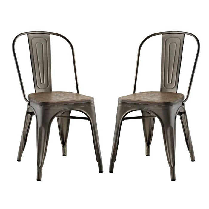 Promenade Set of 2 Dining Side Chair 2751-BRN-SET