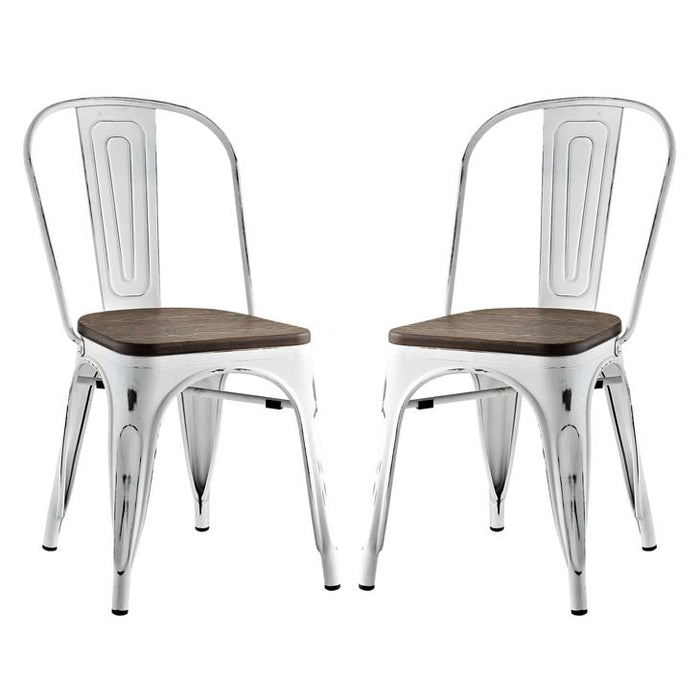 Promenade Set of 2 Dining Side Chair 2751-WHI-SET