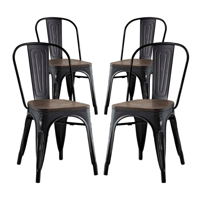 Promenade Dining Side Chair Set of 4 2752-BLK-SET