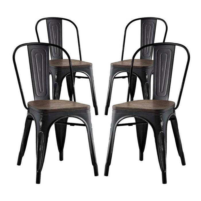 Promenade Set of 4 Dining Side Chair 2752-BLK-SET