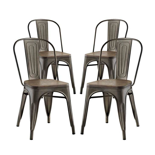 Promenade Set of 4 Dining Side Chair 2752-BRN-SET