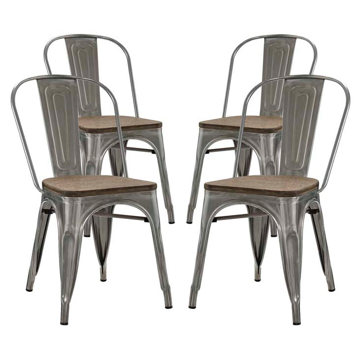 Promenade Set of 4 Dining Side Chair 2752-GME-SET