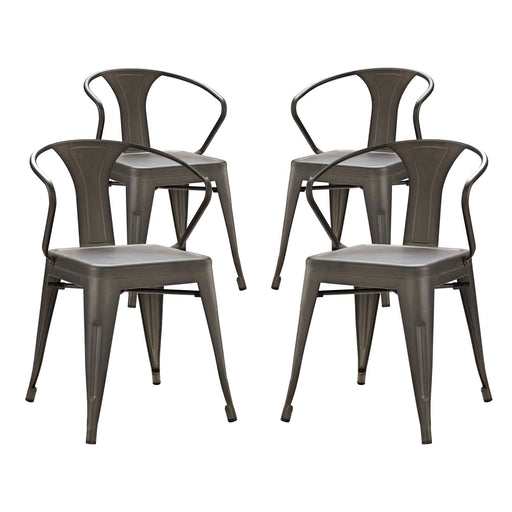 Promenade Dining Chair Set of 4 2753-BRN-SET