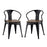 Promenade Set of 2 Bamboo Dining Chair 2755-BLK-SET