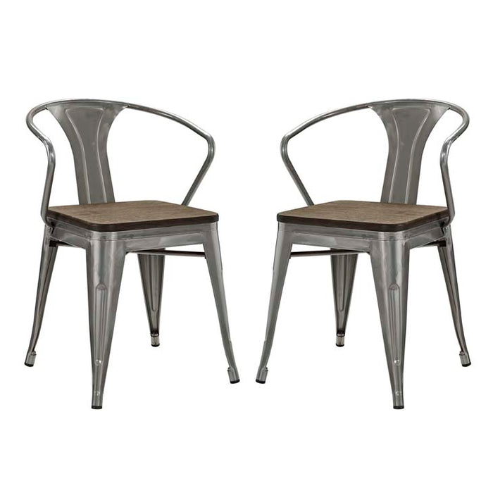 Promenade Set of 2 Bamboo Dining Chair 2755-GME-SET