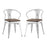 Promenade Bamboo Dining Chair Set of 2 2755-WHI-SET