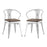 Promenade Set of 2 Bamboo Dining Chair 2755-WHI-SET