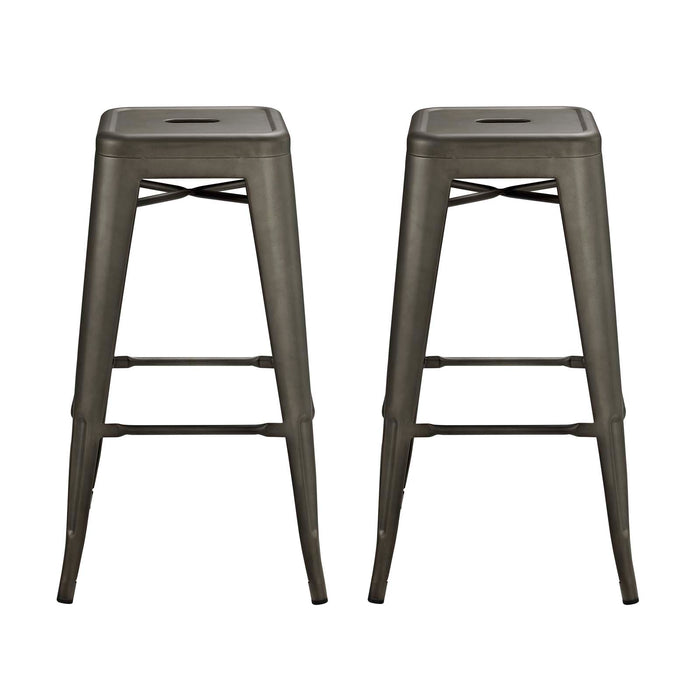 Promenade Bar Stool 
Set of 2 2757-BRN-SET