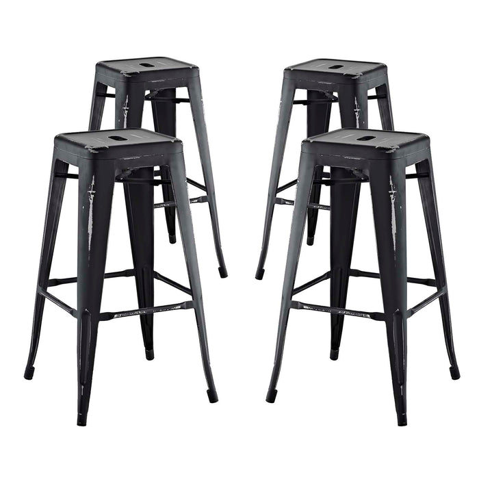 Promenade Bar Stool Set of 4 2758-BLK-SET