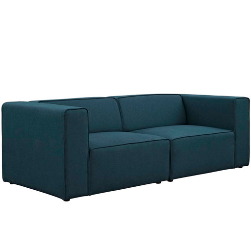 Mingle 2 Piece Upholstered Fabric Sectional Sofa Set 2825-BLU