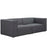 Mingle 2 Piece Upholstered Fabric Sectional Sofa Set 2825-GRY