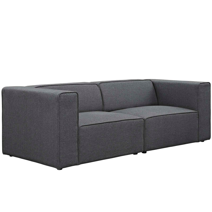 Mingle 2 Piece Upholstered Fabric Sectional Sofa Set 2825-GRY