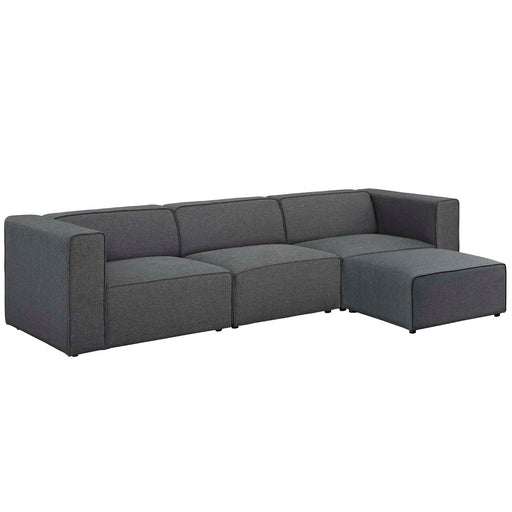 Mingle 4 Piece Upholstered Fabric Sectional Sofa Set 2831-GRY