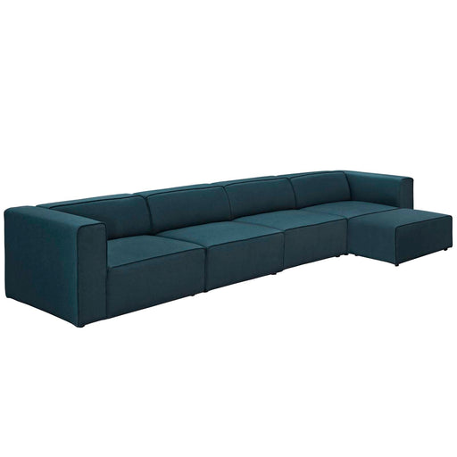 Mingle 5 Piece Upholstered Fabric Sectional Sofa Set 2833-BLU