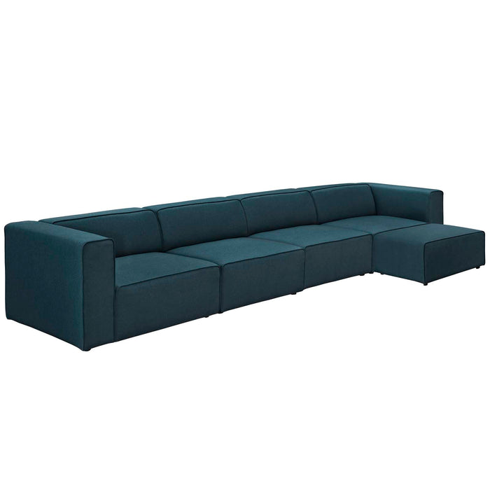 Mingle 5 Piece Upholstered Fabric Sectional Sofa Set 2833-BLU