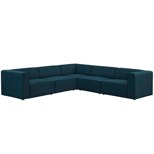 Mingle 5 Piece Upholstered Fabric Sectional Sofa Set 2835-BLU