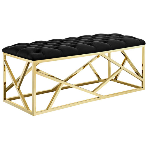 Intersperse Bench 2847-GLD-BLK