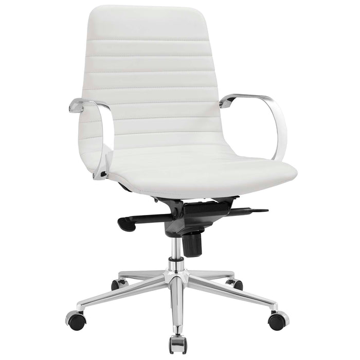 Groove Ribbed Back Office Chair 2859-WHI