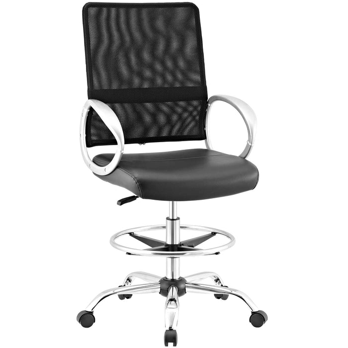 Command Mesh and Vinyl Drafting Chair 2865-BLK