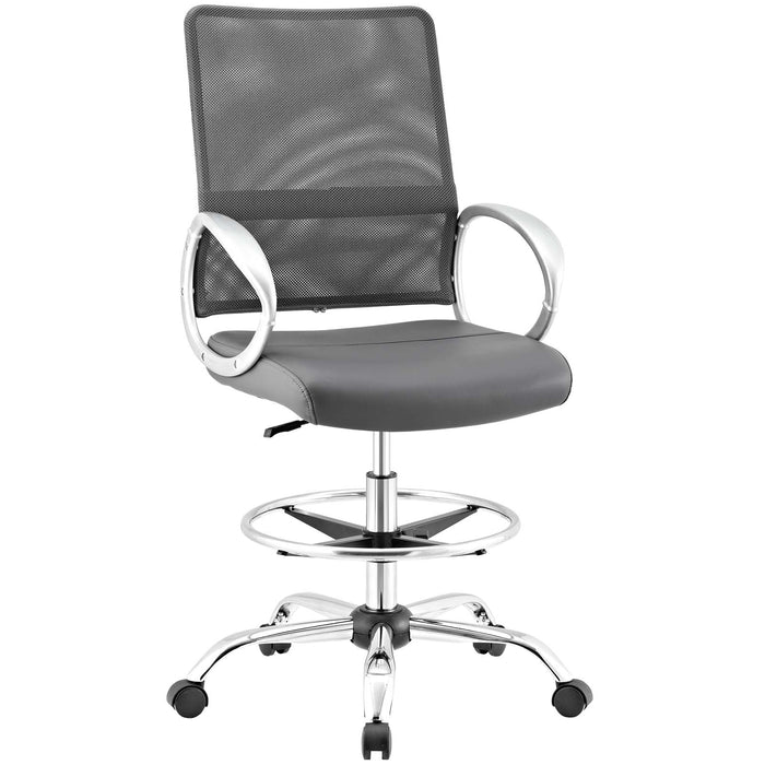 Command Mesh and Vinyl Drafting Chair 2865-GRY